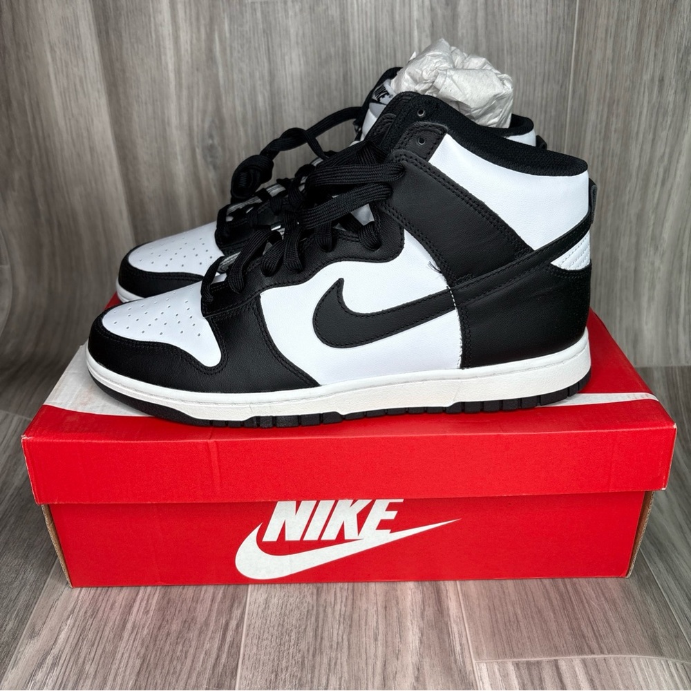 Nike Kids Black and White High-Top Sneakers